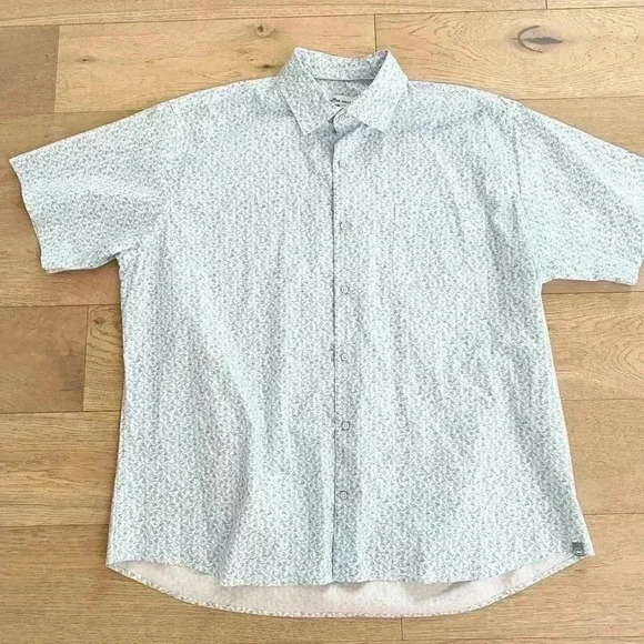 Peter Millar Short Sleeve Button Up Shirt Blue Xl - Picture 1 of 8